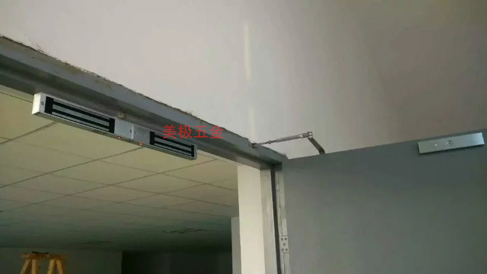 280公斤双门连体磁力锁电控明装门禁系统电子锁挂锁电磁锁可做24V-阿里巴巴