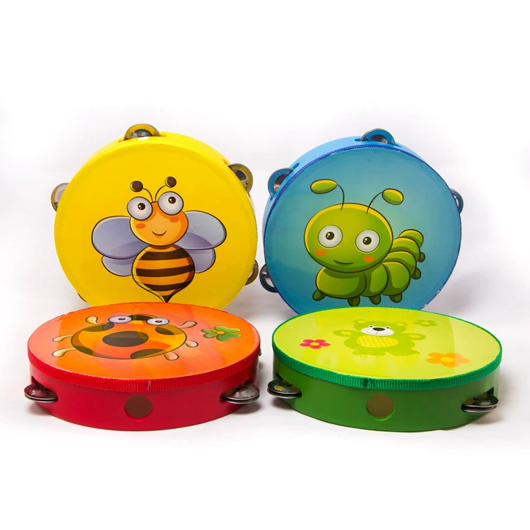 Cartoon drum, tambourine, musical instruments for baby, smart toy, 20cm