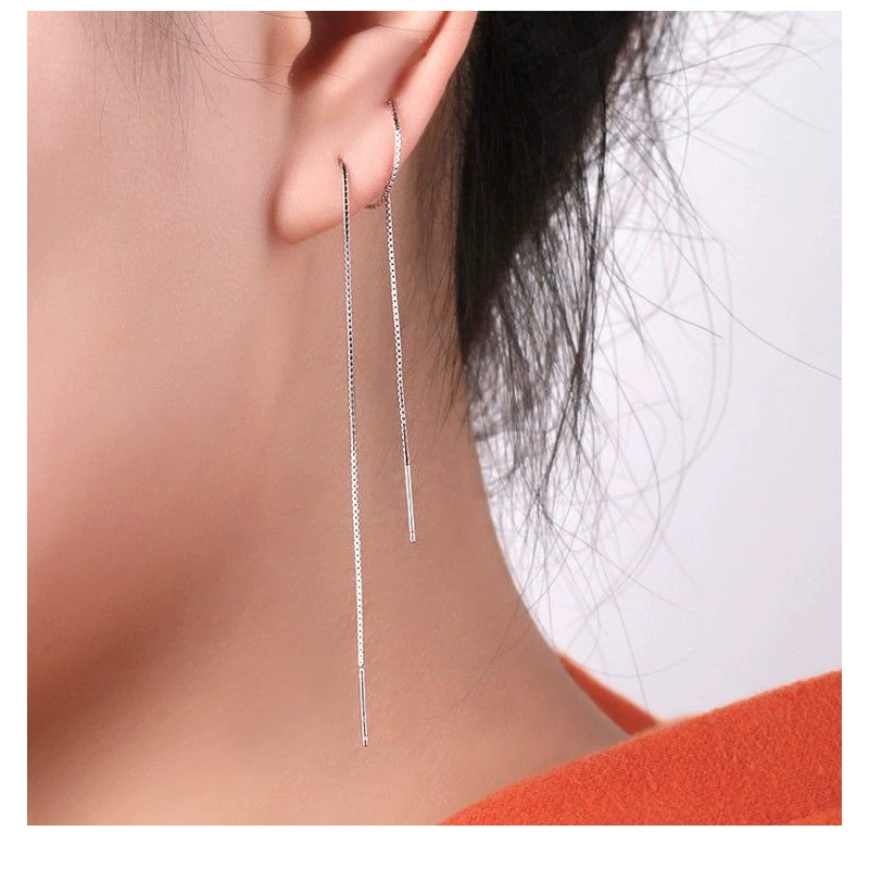 Trend fashionable long earrings with tassels