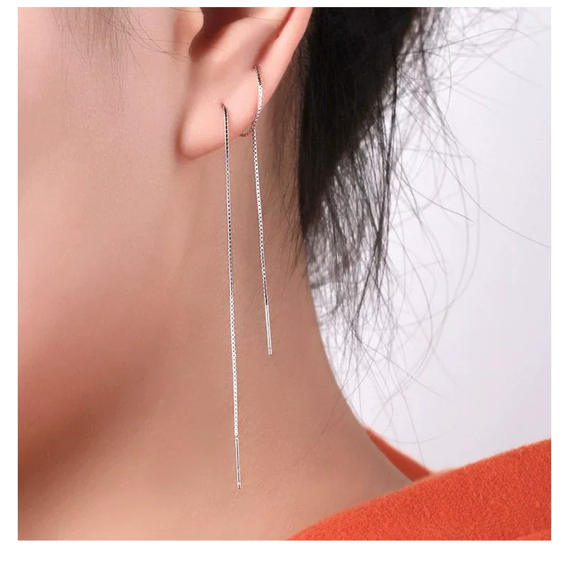 Trend fashionable long earrings with tassels