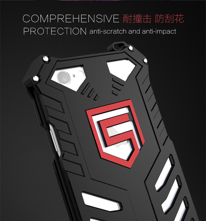 SEISMIK S-ONE Armor Man Shockproof Aluminum Shell Metal Case Cover for Apple iPhone 6S Plus/6 Plus & iPhone 6S/6