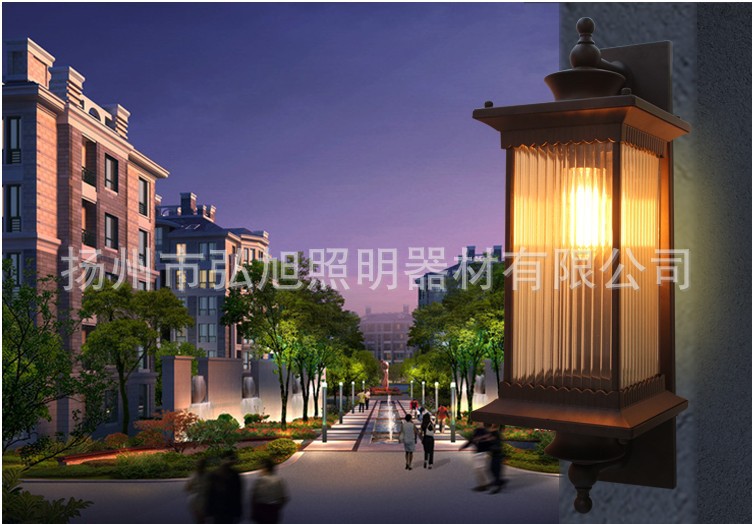 扬州弘旭销售户外欧式花园防水壁灯庭院灯别墅中式复古壁灯