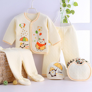 Демисезонная детская одежда для новорожденных, стеганое нижнее белье, детский хлопковый удерживающий тепло комплект
