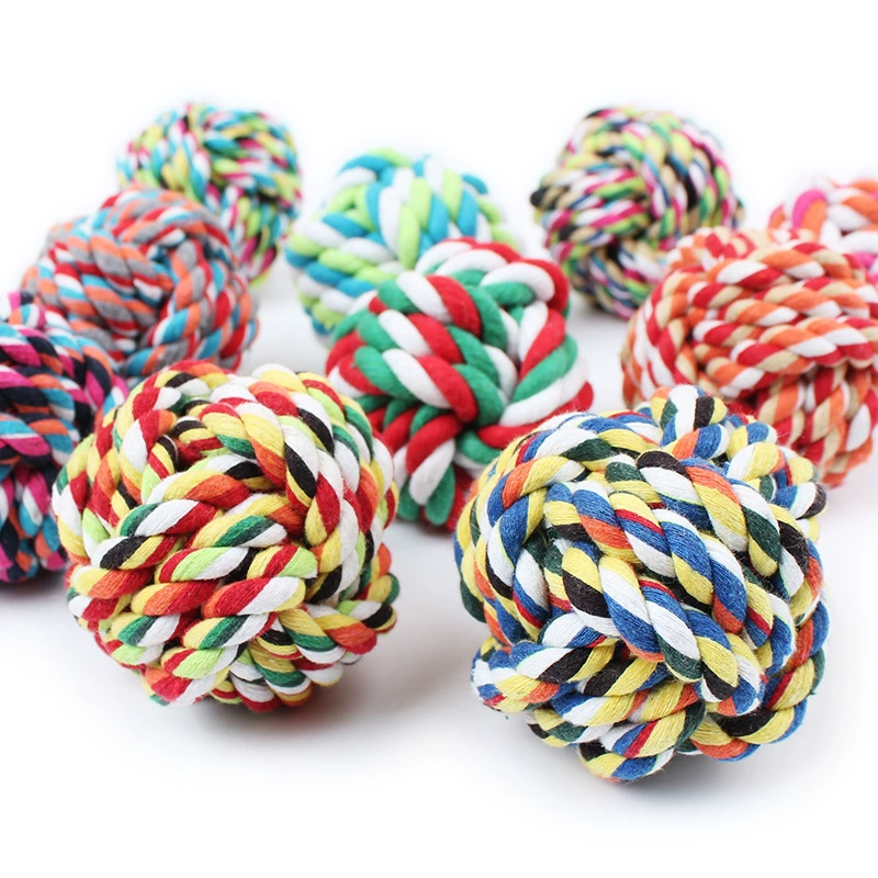 Pet toy source manufacturer Pet supplies resistant tooth cotton rope ball spot wholesale