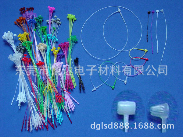 厂家产销珍珠索式胶针  行李胶索 塑胶子母扣 彩色子母扣吊环