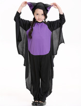 紫色搞怪宝宝万圣节服装 幼童儿童女童蝙蝠服装六一儿童演出服装