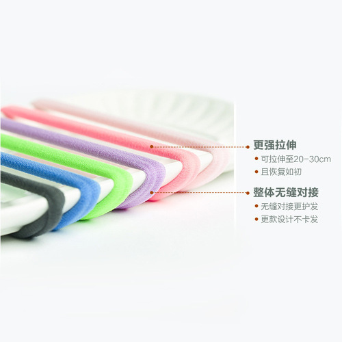 Seamless headband hair tie  new Korean hair tie hair elastic band female headwear black headband