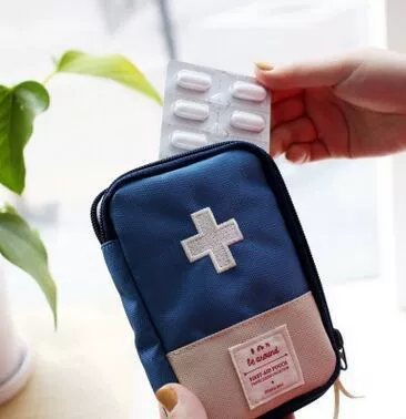 Аптечка First aid Journey Home портативная компактная, аварийный набор для медикаментов (красная/синяя)