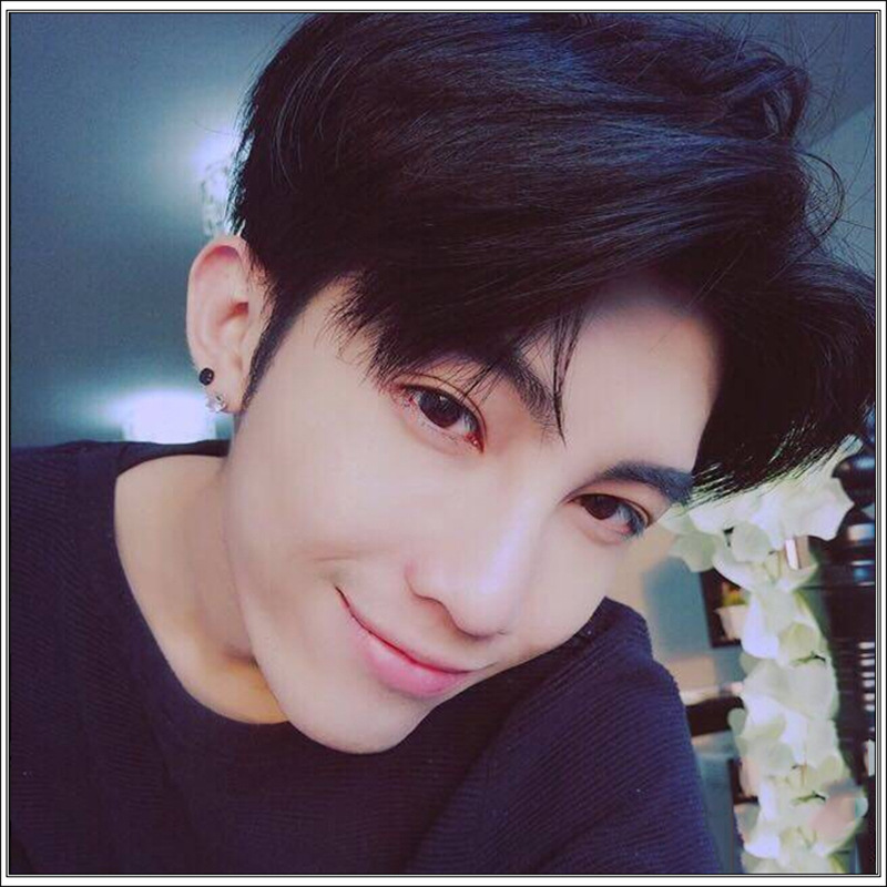 Factory wholesale split bangs men's wig full head cover new black short hair Europe and the United States Amazon ebay foreign trade