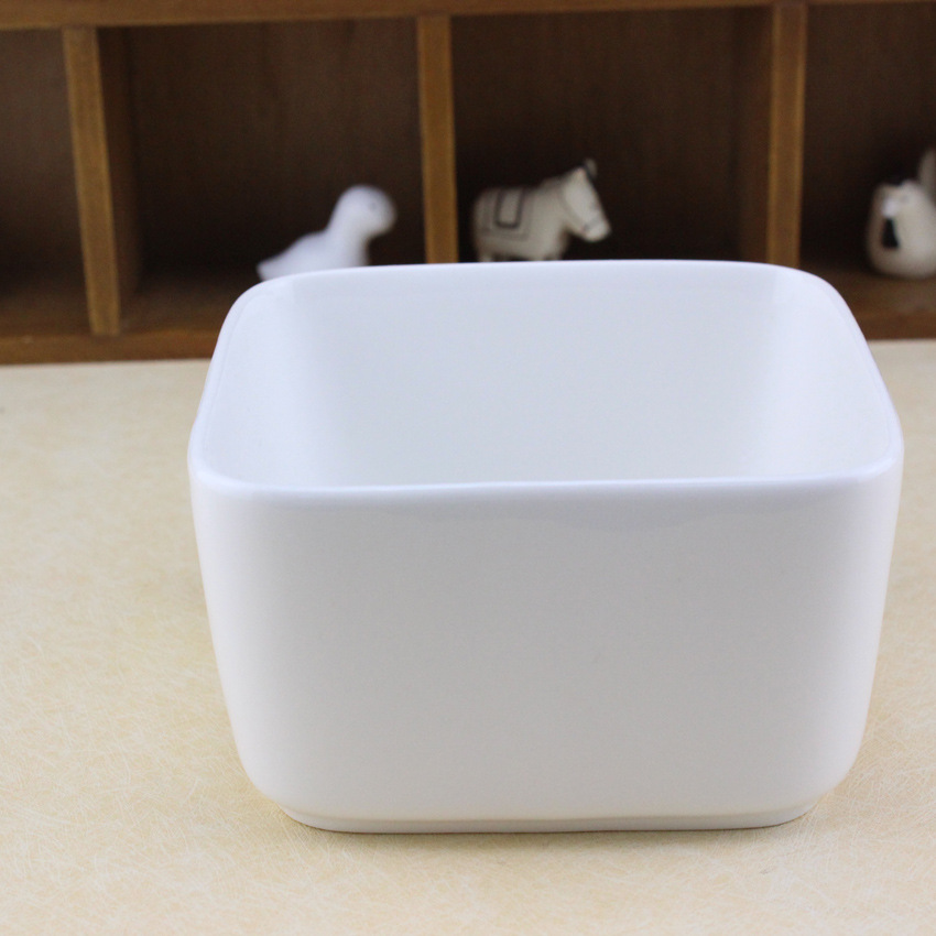 简约白色创意大号多肉陶瓷桌面圆角4号四方形zakka盆栽时尚花盆