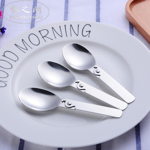 304 stainless steel folding spoon tableware creative outdoor portable folding spoon small spoon tableware