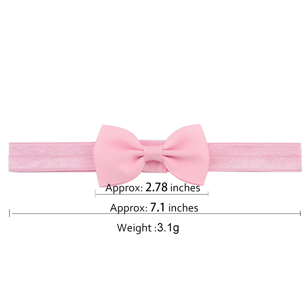 European And American Children's Bow Headband Small Bow Elastic Headband display picture 2