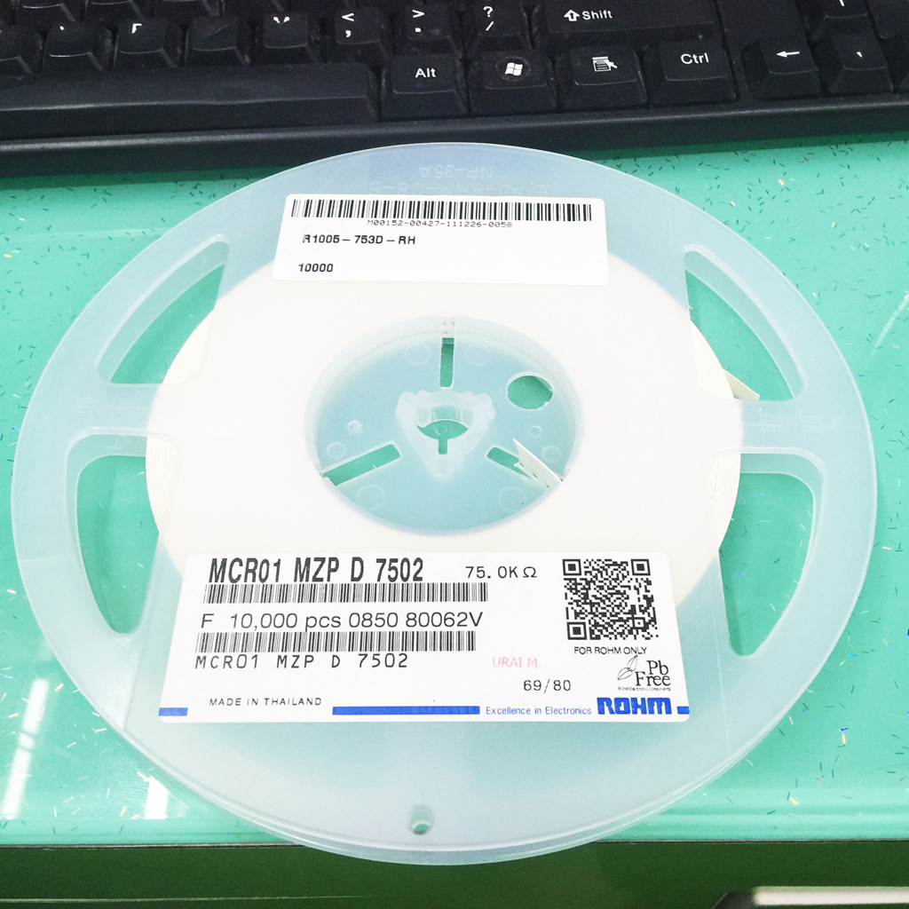 MCR01MZPD7502罗姆 原装现货0402-75K 0.5% 50PPM ROHM