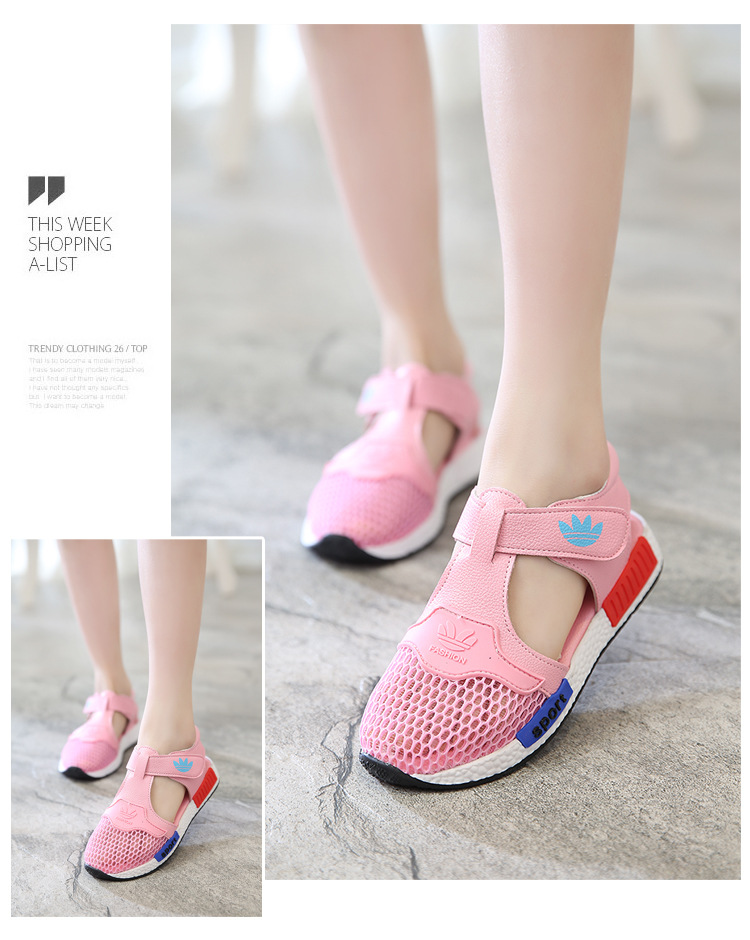 Sandales enfants en similicuir Baotou coutures en cuir pour été - semelle caoutchouc antidérapant - Ref 1053409 Image 11