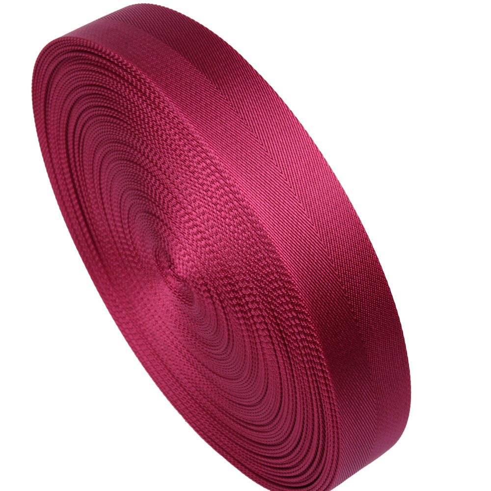 广州力满现货 3.8cm 1.5寸 3.2cm 枣红 单人字 尼龙带 锦纶织带