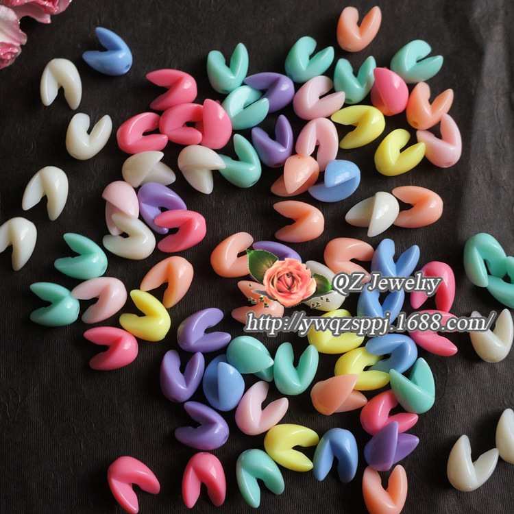 Factory direct sales of 12*14mm two-piece macaron-colored bead diy bracelet beading accessories detail image 5
