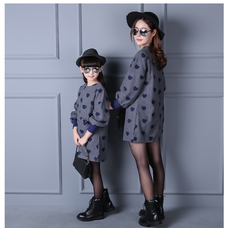 心型长款母子装打底衫_11