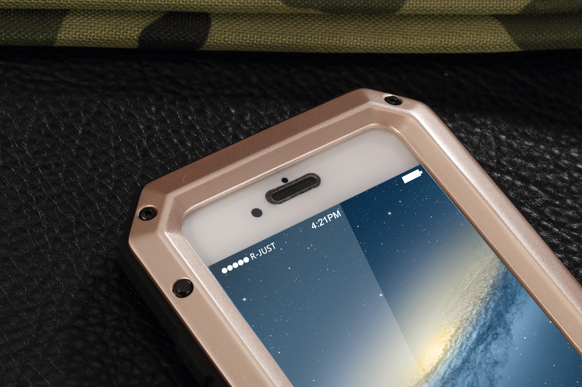 R-Just Extreme Premium Protection System Aluminum Heavy Duty Metal Case with Corning Gorilla Glass for Apple iPhone 6S Plus/6 Plus & iPhone 6S/6