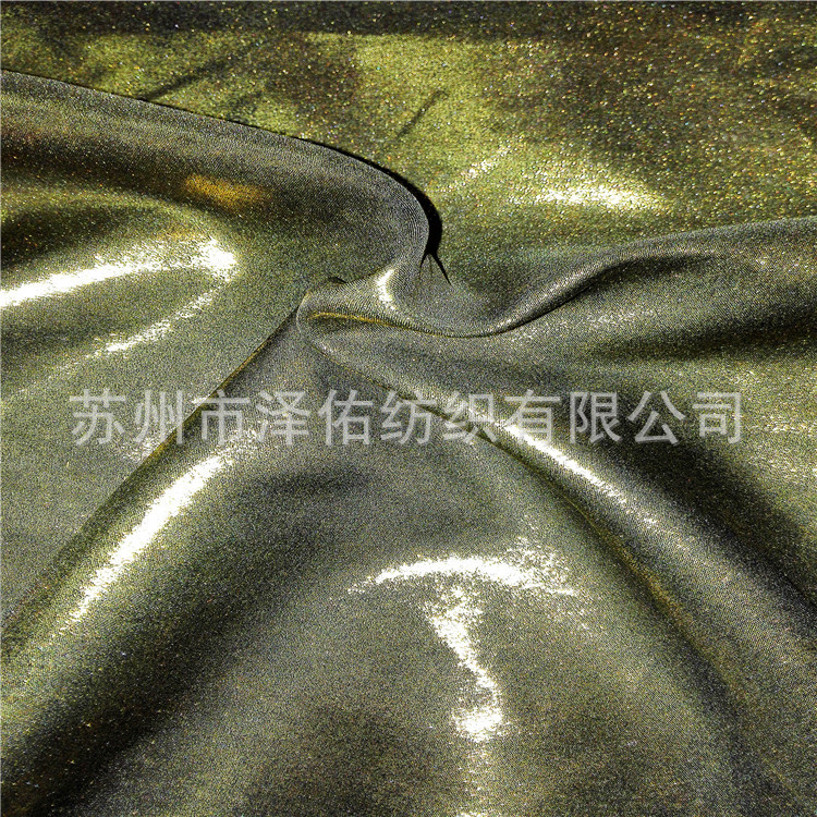 雪纺纱烫金印花厂家直销仿真丝烫金烫银雪纺烫金布