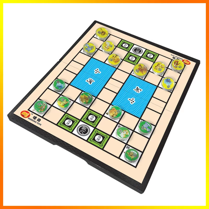 Handheld folding magnetic "Jungle" game, strategy game, toy