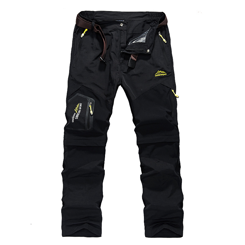 Pantalones de secado rápido al aire libre de verano Pantalones de secado rápido desmontables de dos piezas para hombres pantalones de alpinismo pantalones delgados transpirables pantalones cortos para hombres 5817