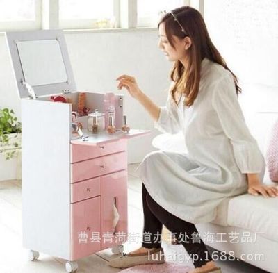 厂家直销 实木梳妆台日式简约梳妆柜 化妆桌多功能|ms