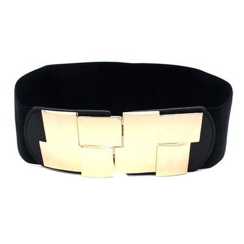 Metal buckle, fashionable and versatile, decorative girdle for women, geometric elastic belt for women, loose and tight girdle, dropshipping