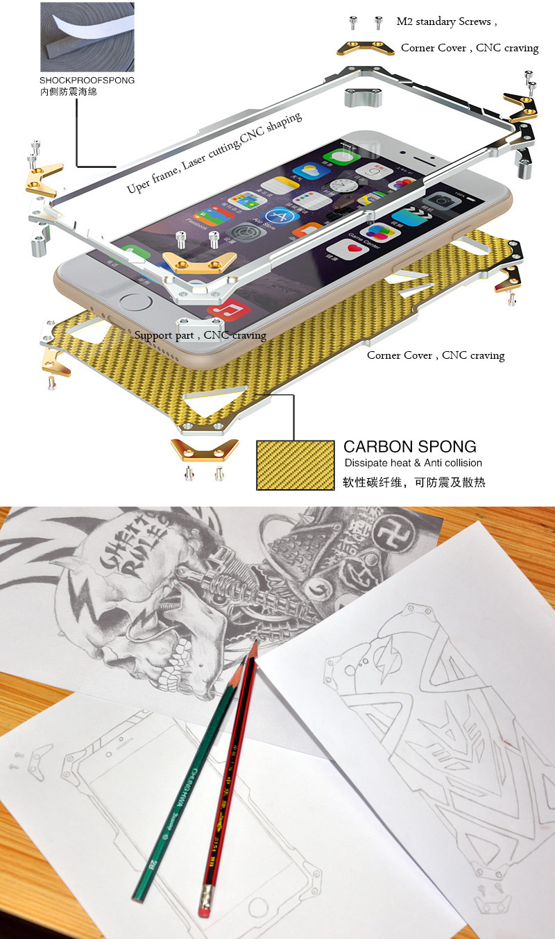 SIMON THOR Ⅱ Aviation Aluminum Alloy Shockproof Armor Metal Case Cover for OPPO R9 Plus & OPPO R9