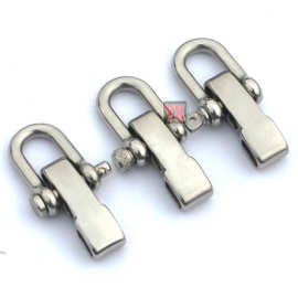 锌合金卸扣304不锈钢卸扣D形5mm马蹄扣美式弓形卸扣不锈钢扣