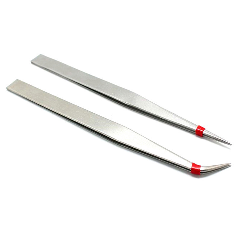 批发不锈钢直尖头镊子弯头镊子饰品配件手机贴钻工具