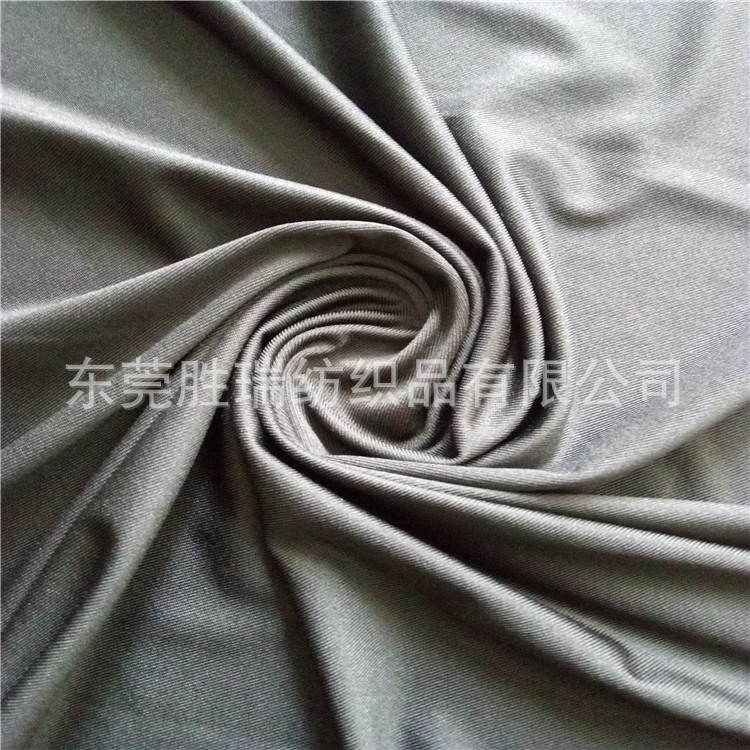 运动健身服面料 针织涤纶牛奶丝汗布 纬编涤纶拉架布 弹力莱卡布