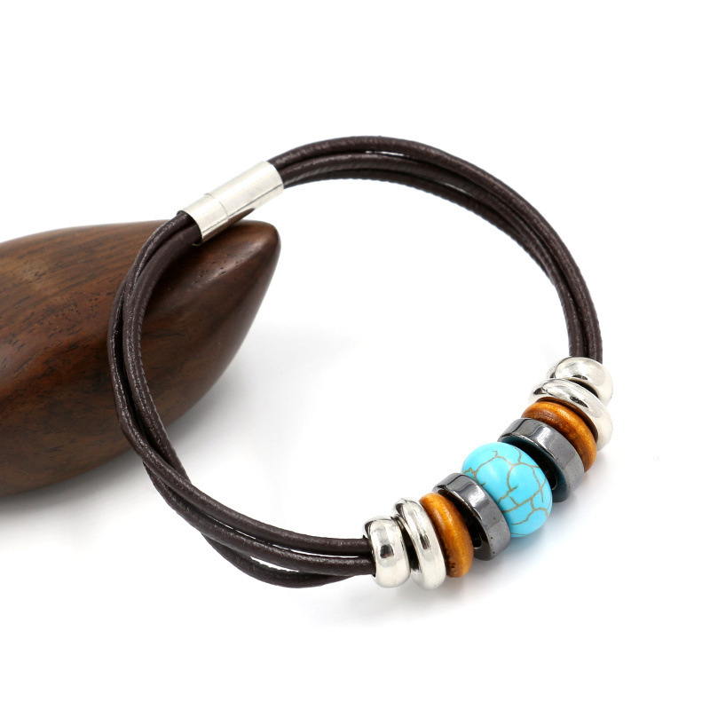 Turquoise ethnic accessory natural stone