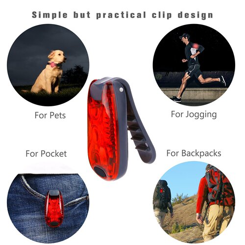 Cross-border multi-functional outdoor mini warning light bicycle rear light backpack light helmet light running warning