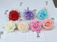 包邮特价促销婚庆喜品/仿真玫瑰/新娘 伴娘PE手腕花 手花 多色