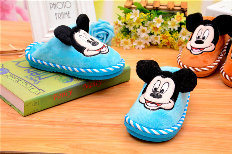 Pantoufles enfants en suède pour hiver - semelle coton - Ref 1017437 Image 29