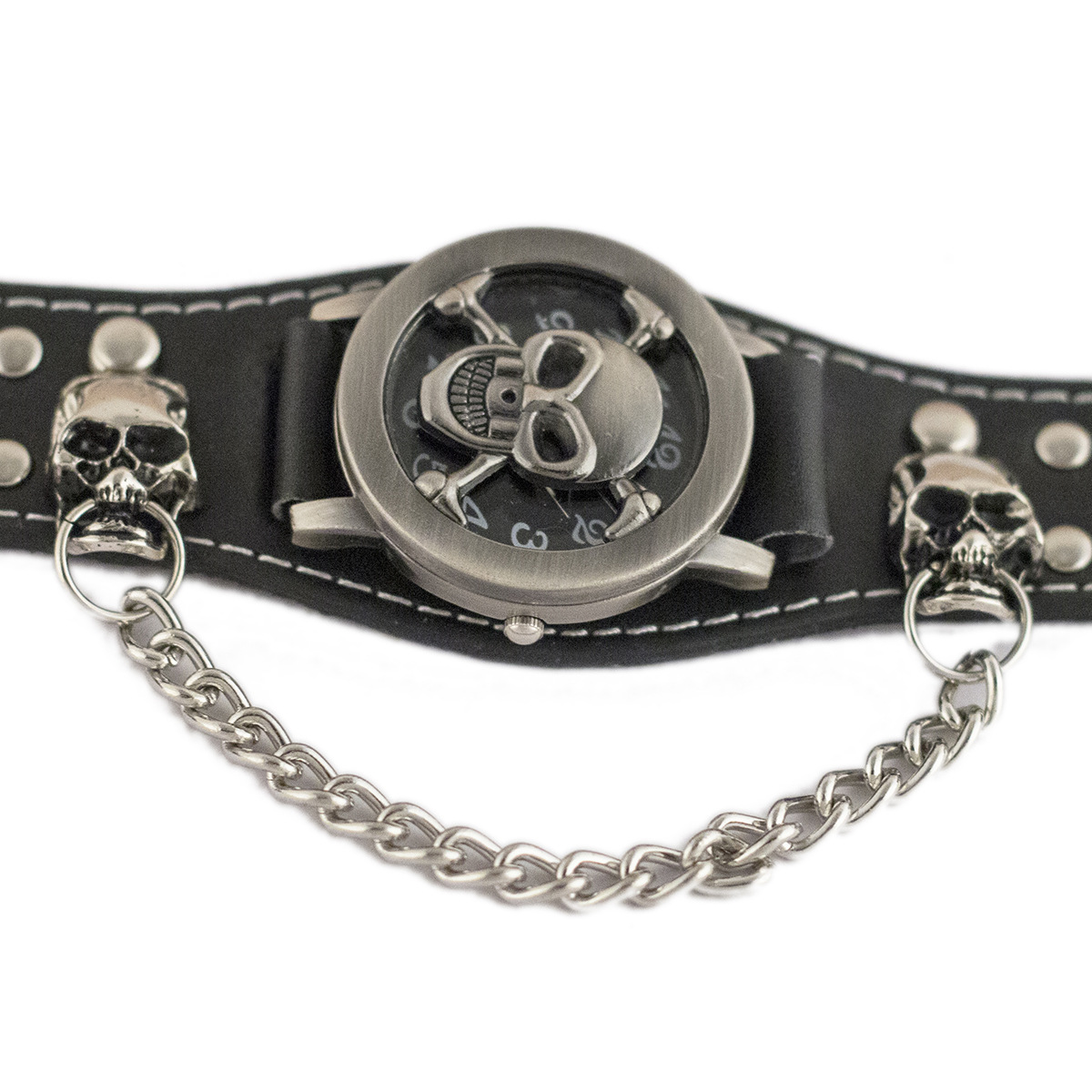 Pu, Belt Strap Material Watch, Bracelets Classification Punk Simple Style Skull Ghost Buckle Pu Belt Strap Quartz Watch Bracelets