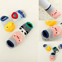 儿童袜韩国春秋婴幼儿卡通小动物地板袜宝宝硅胶防滑隐形船袜批发
