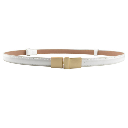 Belt for women, thin, simple decoration with skirt waist chain, elastic, fashionable, versatile buckle dress, small belt, trendy Korean version