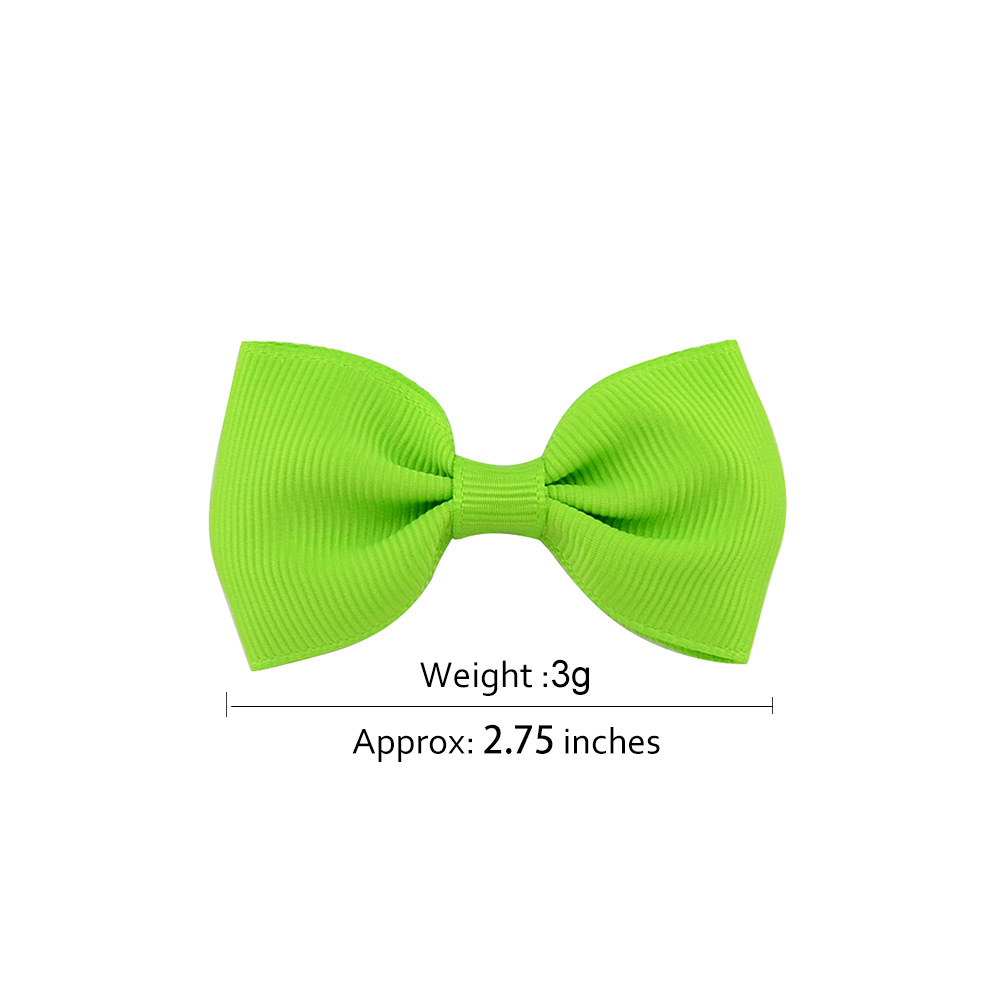 European And American Solid Color Children's Bow Cute Hairpin display picture 2