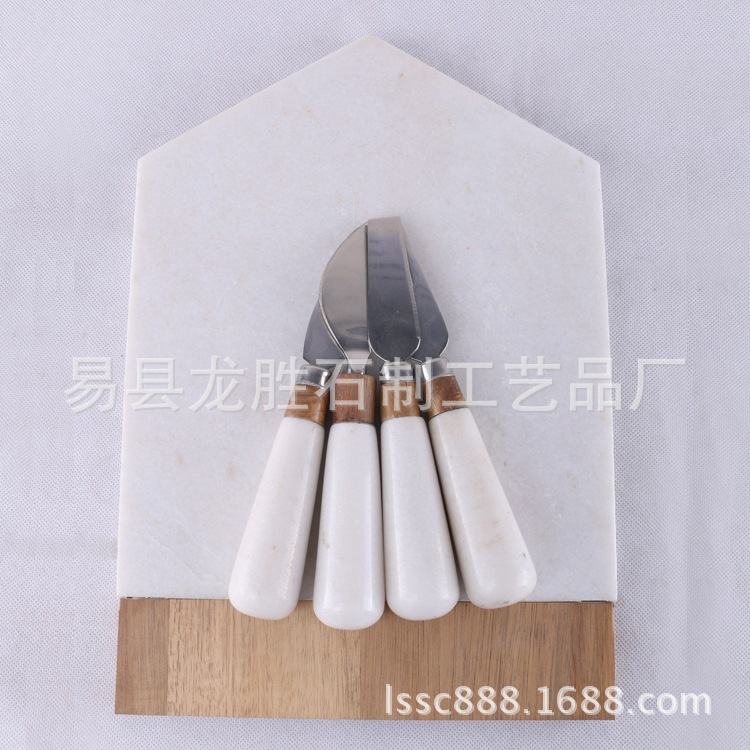 大理石和木头拼接菜板