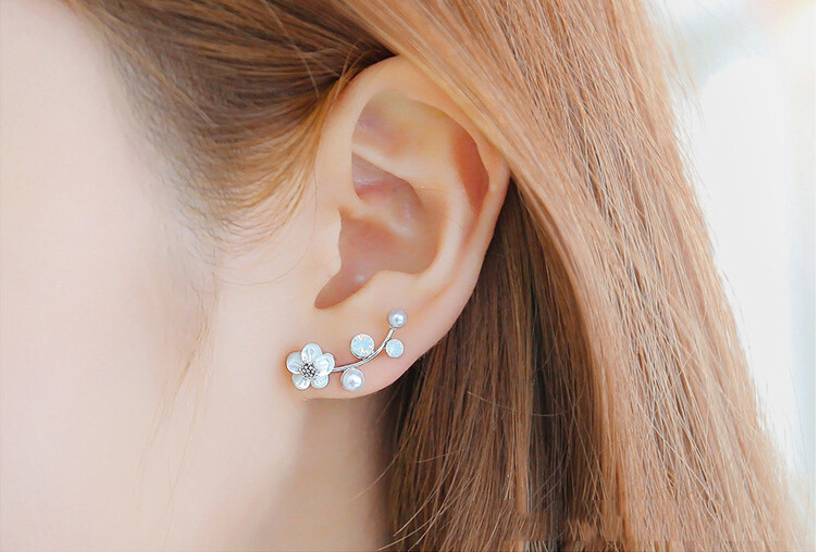 Close-up of Leaf Earrings
