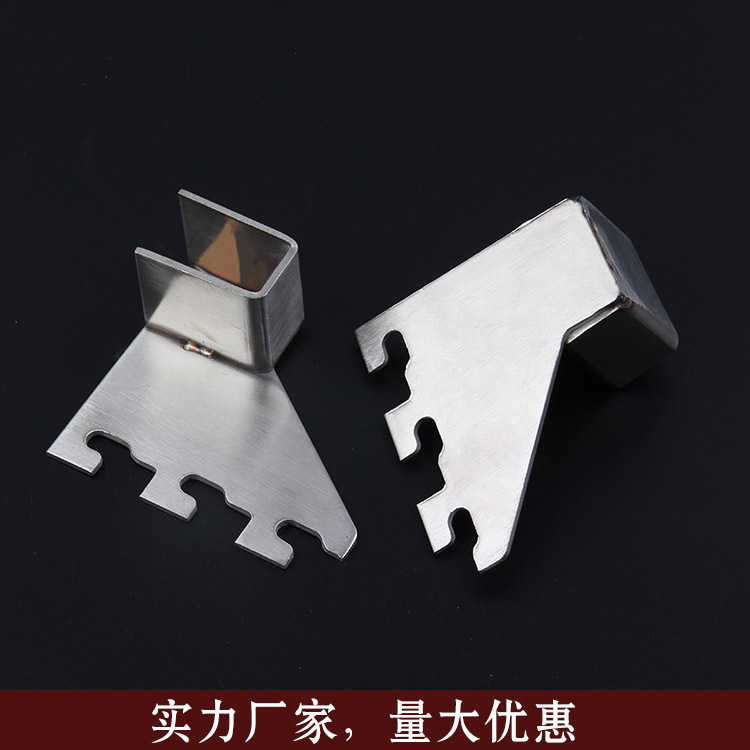 不锈钢左右托 AA梯柱方管托超市商店方管托板钩服装配件厂家批发