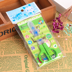 Preschool and School Students' Safety Plastic Scissors with Protective Covers for Children, Craft Scissors, Packaging for Wholesale