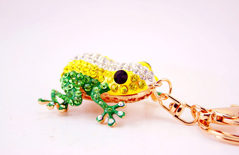 nouveau portecls mignon grenouille de diamant de couleur mignonnepicture4