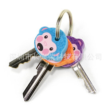 现货供应滴胶钥匙套 卡通猴子钥匙套装饰品 滴胶猴子钥匙保护套
