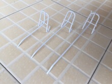 超市夜市商店网格网钩网片挂钩10cm15厘米20cm白色浸塑钩子收纳