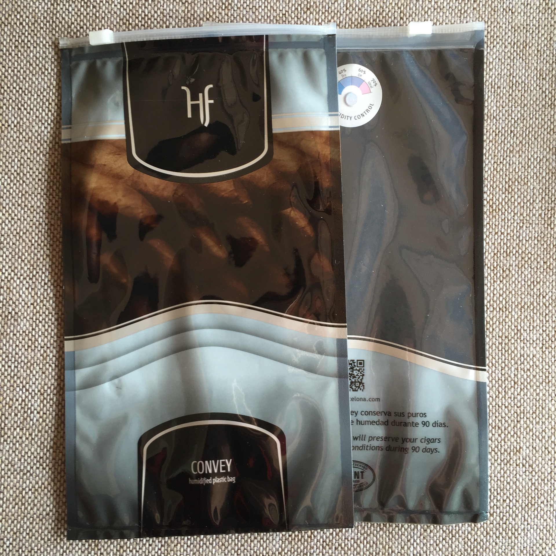 直销滑动拉链保湿雪茄袋 印刷雪茄烟袋保湿液雪茄拉链袋90天保鲜|ms