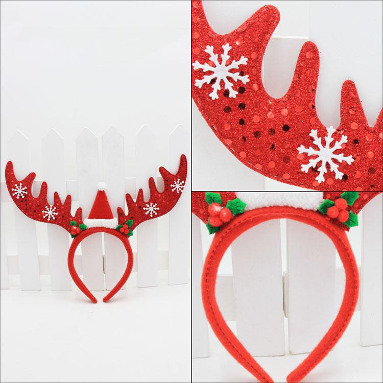 亮片大鹿角戴帽7