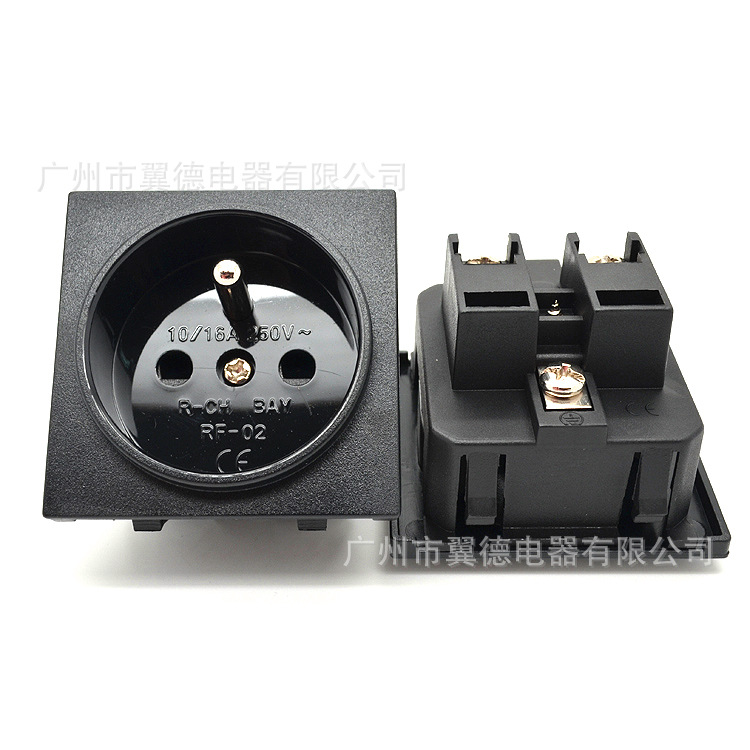 带安全门 法式导轨插座  逆变器法规插座 16a 250v