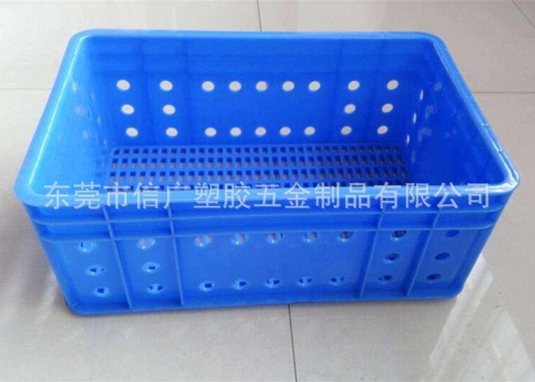 厂家生产 圆孔透气周转筐 镂空网眼塑料周转箱 水果采摘箱蔬菜筐